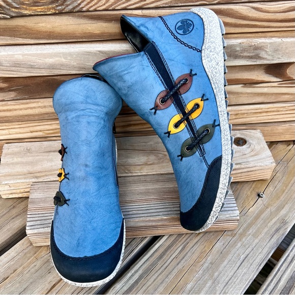 Rieker Liv Blue Ankle Zip Boot! EUC! - Picture 13 of 16